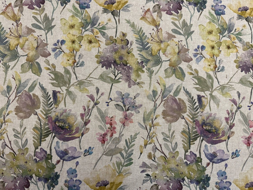 Vintage floral fern linen - floral,