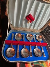 Vintage fruit spoon set - spoon, boxed