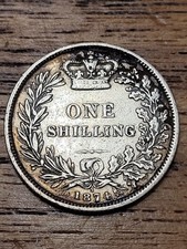 1874 One Shilling (Die No. 3)