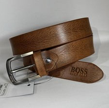 HUGO BOSS Men Tan Leather Belt