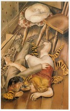 On the Tiger Rug, Stanley Spencer print in 11 x 14 inch mount  SUPERB