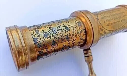 Hand carved brass kaleidoscope - hand,