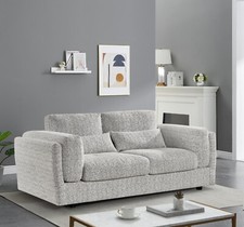 Bari 3 & 3+2 Seater Sofa Set & Arm Chair Textured Woven Fabric - Colour Beige