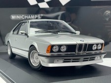 BMW 635 CSi 1982 Metallic Silver Diecast Model Car 1/18 Scale Minichamps