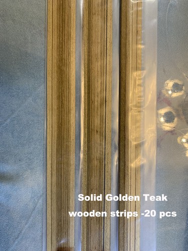 Golden teak strips - golden,