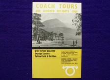 GREY-GREEN ORANGE LUXURY FALLOW BRITTEN BUS COACH TOURS GEORGE EWER 1964