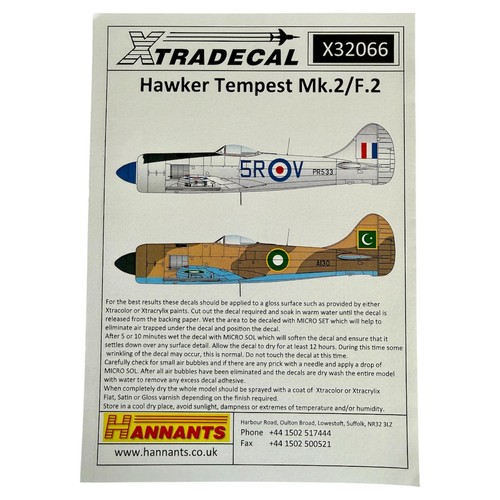 Xtradecal hawker tempest - 1/32,