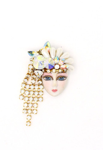 Art deco style lady face - art,