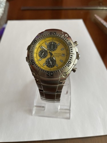 Mans pulsar chronograph yellow - chronograph,