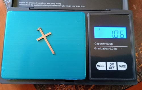 Solid 9ct gold cross crucifix - 9ct, cross,