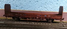 Electrotren Bulkhead Flat Car Weathered With Kadee Couplers Unboxed