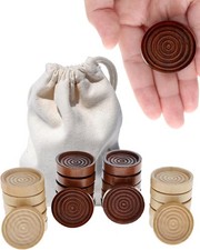 Wooden Checkers Pieces Only