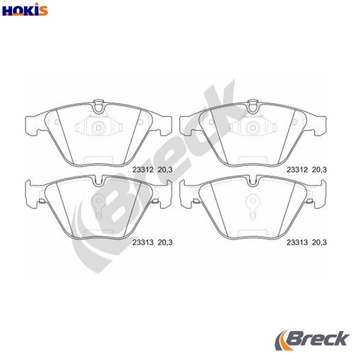 Brake pad set disc - brake, 23312