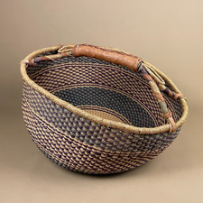 African Antique Round Basket