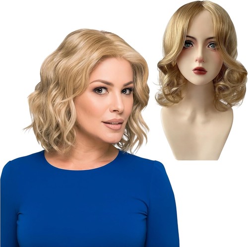 Blonde curly wig - short,