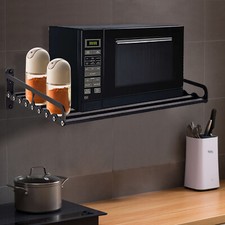 Kitchen Organizer Wall Mounted Microwave Oven Shelf Bracket Storage Rack Holder