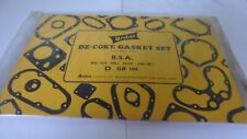 VINTAGE CLASSIC ORIGINAL BSA B33 / B34  500cc  OHV DE-COKE GASKET SET  (BRITAX)