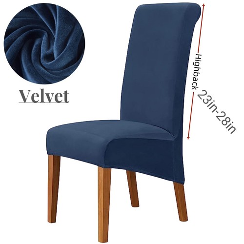 Plush velvet chair cover high - velvet,