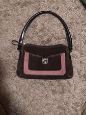Billy Bag London Pink and Brown Corduroy Handbag