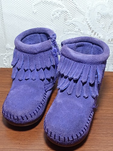 Minnetonka double fringe boots - fringe,