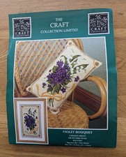 'VIOLET BOUQUET CUSHION FRONT
