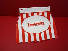 Lambretta Li TV SX & GP .. Universal Red & White Striped Cuppini MudFlap
