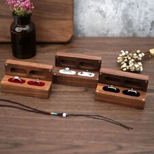 2-Slot Wooden Ring Box Rustic