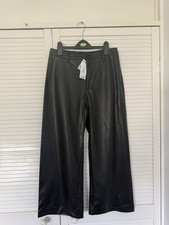 Women faux black leather - faux,