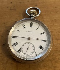 Victorian J.W.Benson  Solid Silver Pocket Watch . London 1885