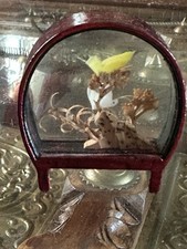 Vintage Miniature Chinese Cork Carving, Diorama in Glass and Lacquer Case