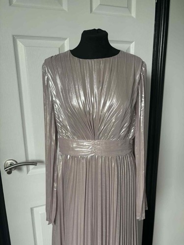 Coast metallic pleated maxi - metallic,