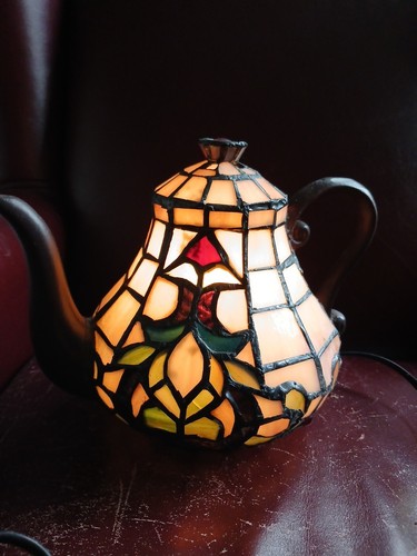 Vintage tiffany style teapot - vintage,
