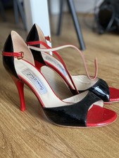 Beautifully Vibrant Black And Red Comme il Faut Tango Shoes Size 36