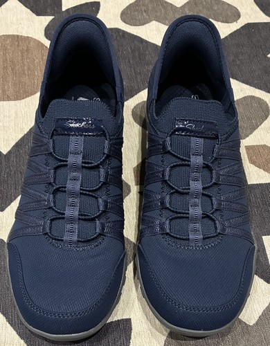 Skechers navy memory foam slip - skechers,