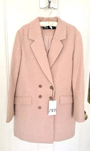 Zara double breasted coat with - zara,