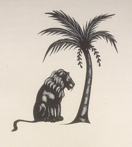 Gibbings lion palm tree - lion,