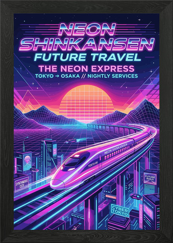 Neon shinkansen future travel - neon,