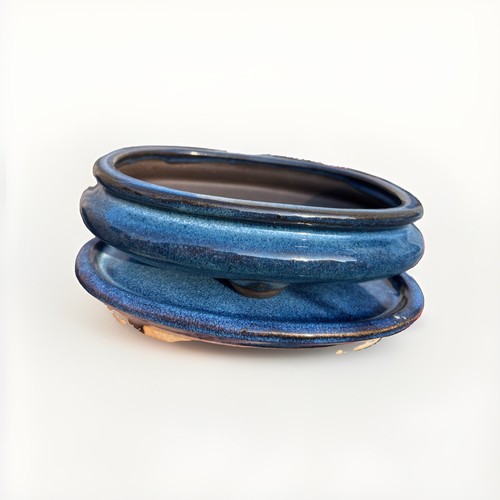 Glazed ceramic bonsai pot 18cm - ceramic,