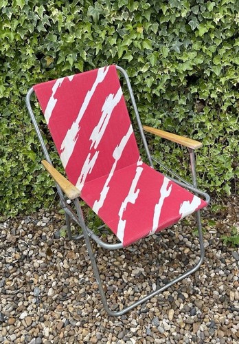 Vintage folding deck chair - vintage,