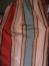 Pair Of Vintage Handmade Linen Blend Lined Curtains  approx 76" wide  75" Drop