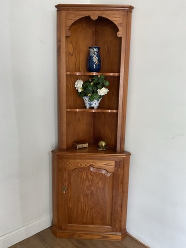 Vintage oak corner display - corner,