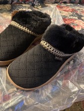 Brand New Original Muk Luks Contour Slippers Black Size Small UK 3-4