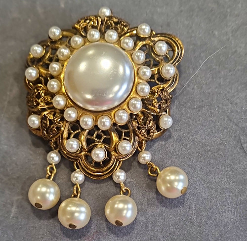 Vintage gold faux - vintage, pearl