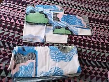 IKEA Doftranka Double Duvet Cover and Pillowcases Set Blue Green Grey Clouds