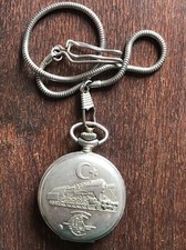 Vintage Turkey TCDD Railway Manual Pocket Watch & Fob ‘Sengo’ Hong Kong 