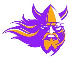 Purple & Orange Viking Mascot~