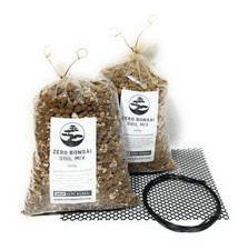 Bonsai Soil (TWIN PACK) 2 x 800g bags Akadama, Pumice, Lava rock + mesh & wire