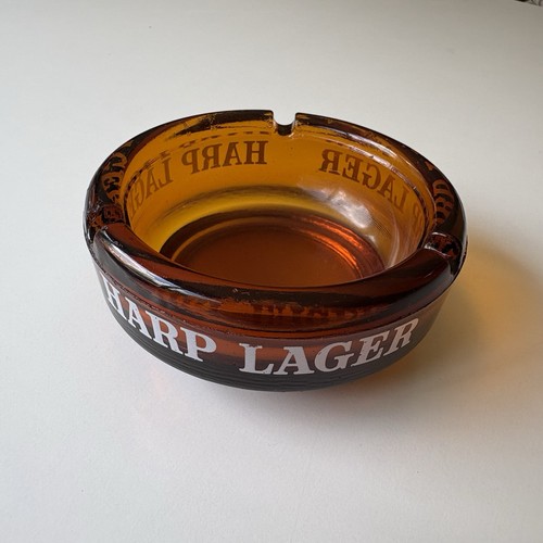 Harp lager round ashtray - round, brown