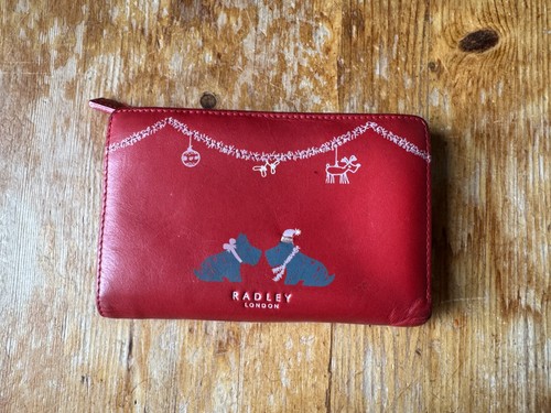 Radley leather red purse - red, zip