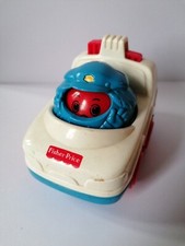 Vintage 1995 Fisher Price Roll A Rounds Toy Police Car & Ball